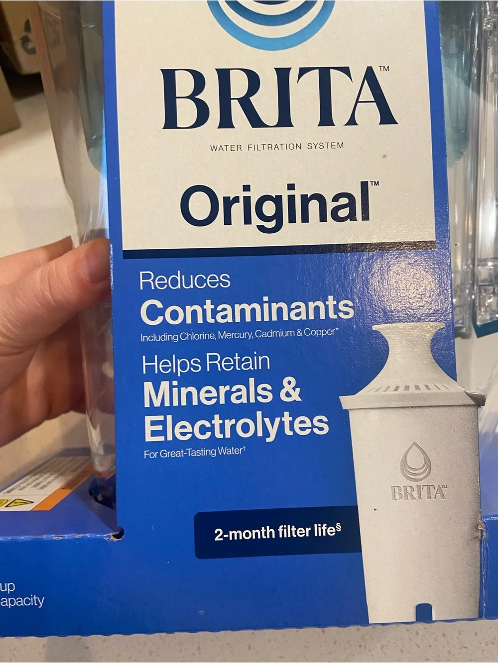 BRITA Original Water Filter Pitcher in Clear/Blue